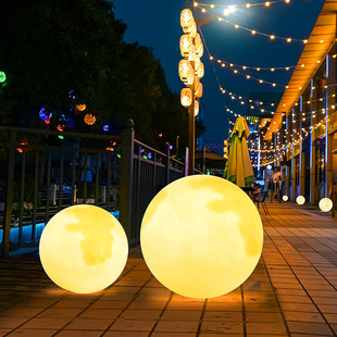 Solar Moon Light Outdoor Ball Light Earth Lawn Light Decoration Homestay Lawn Courtyard Landscape