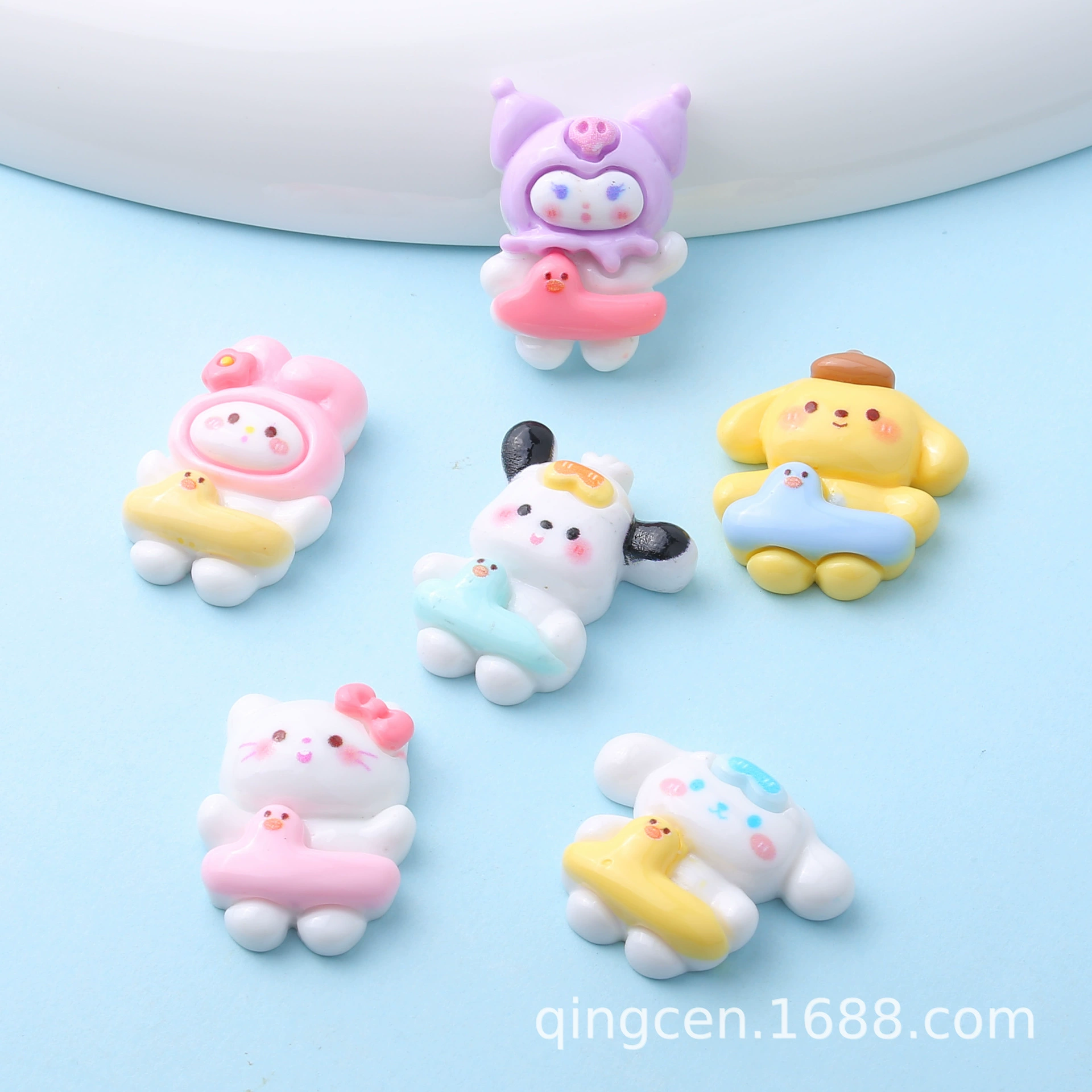 Sanrio, мультяшная милая аксессуар, надувной круг для плавания, кремовый материал, ручная работа, оптом