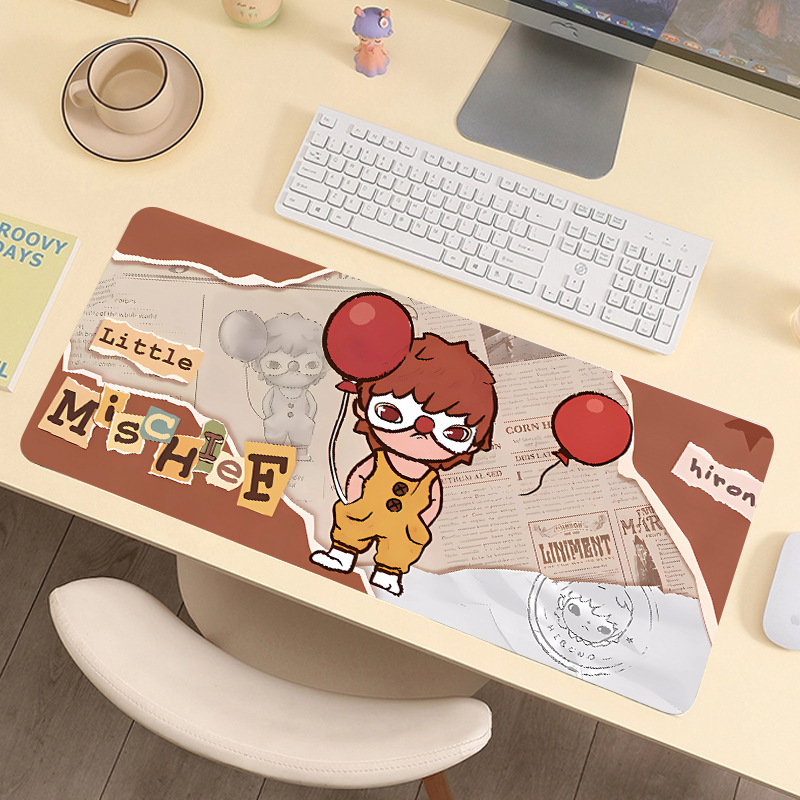 Hirono Small Wild Mouse Pad Oversized Cute Cartoon Trendy Play Student Creative Student Office Non-Slip Desk Pad
