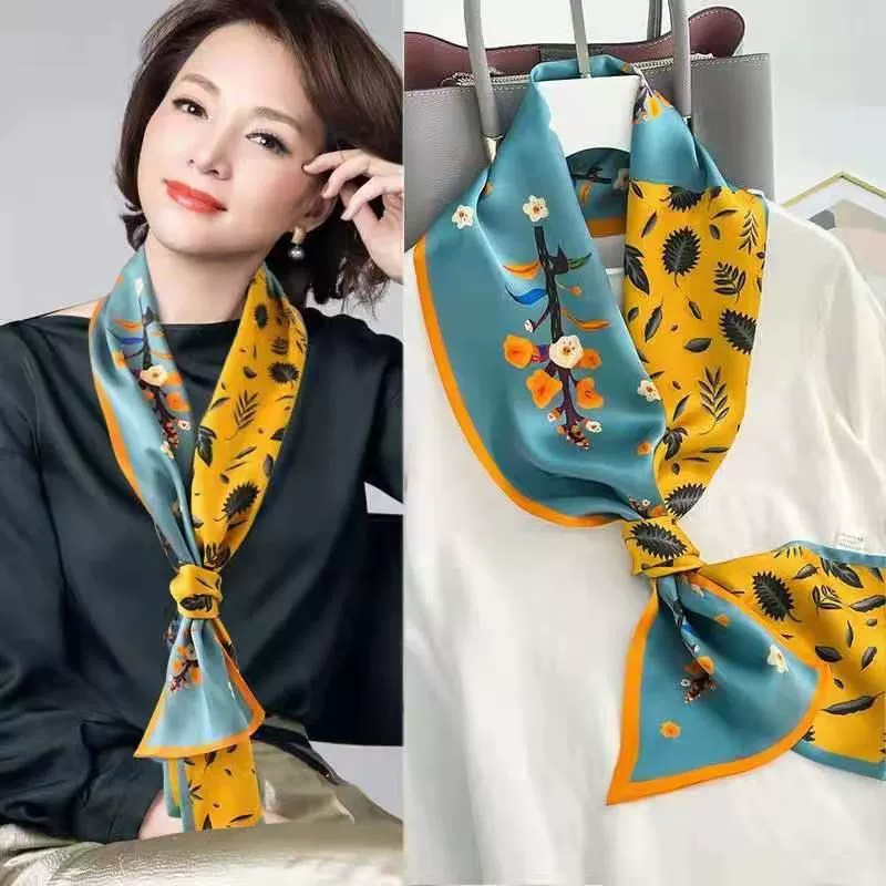  explosion long scarf long decoration, napkin satin ribbon professional dress with business small scarf female gift
