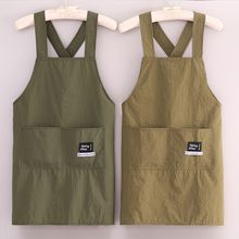 时尚围裙批发厨房家用工作新款围裙防油防水炒菜做饭成人工作服