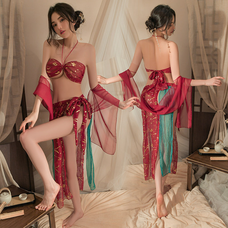 Sexy Kimono Sexy Underwear Dunhuang Flying Dancer Exotic Hanfu Tube Top Perspective Suit 2318 Sexy Kimono Sexy Underwear Dunhuang Flying Dancer Exotic Hanfu Tube Top Perspective Suit 2318
