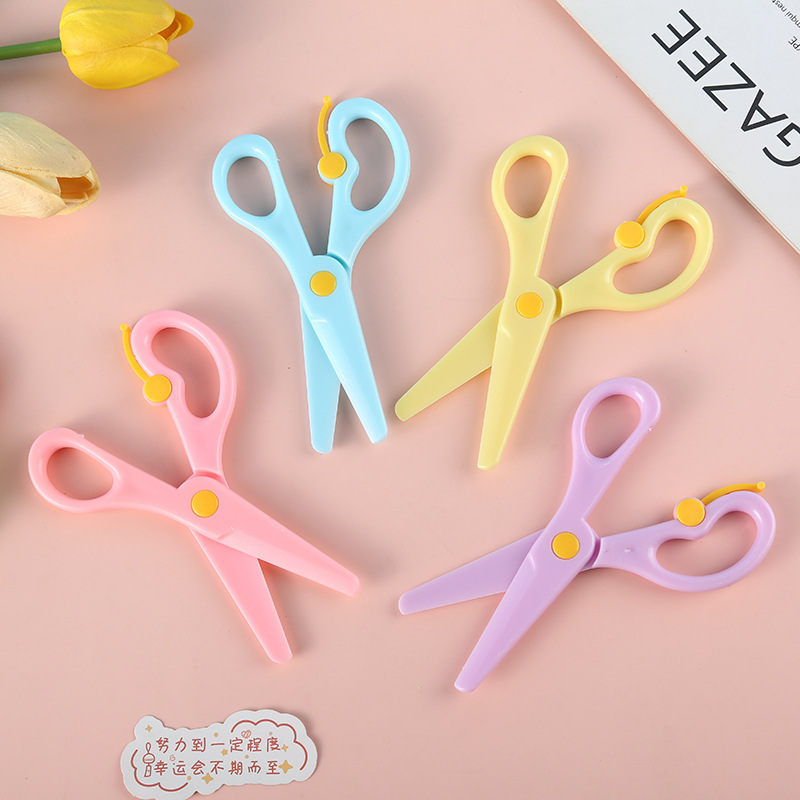 马卡龙色儿童手工剪刀塑料小剪子幼儿园diy剪纸美工剪刀厂家直销|undefined