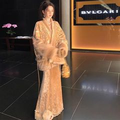 国风外套半裙套装秋冬复古保暖古风元素