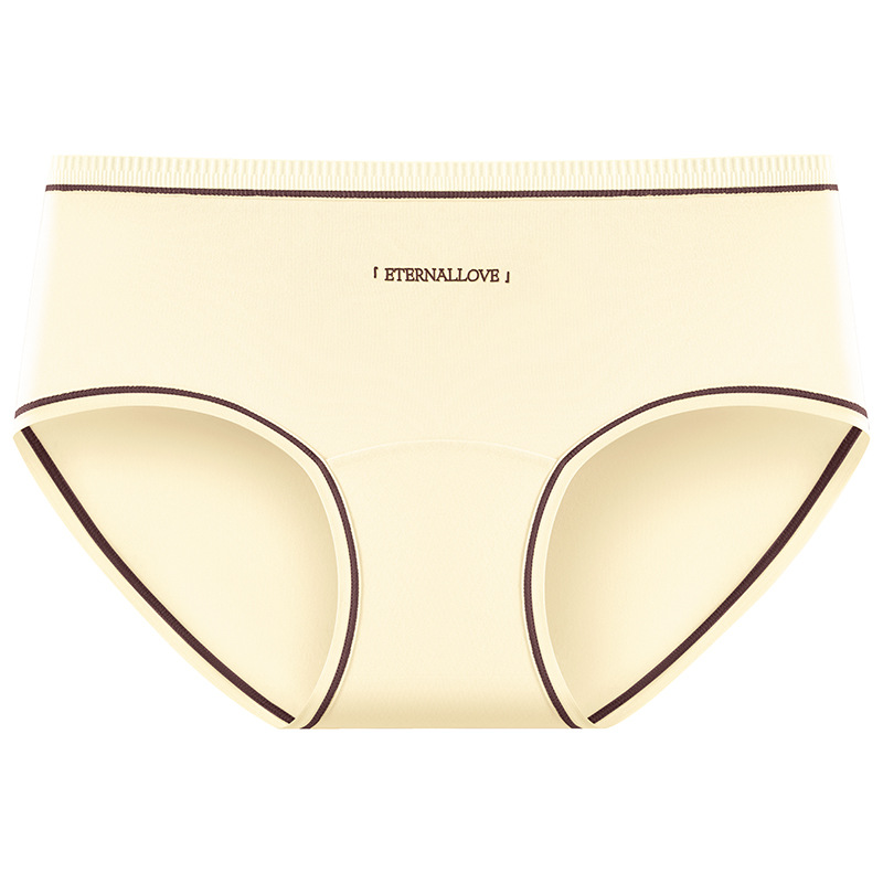 Ropa interior de mujer calzoncillos sin costuras de entrepierna antibacteriana de algodón puro primavera y verano nueva ropa interior de cintura media de algodón para bebés de clase A para niñas