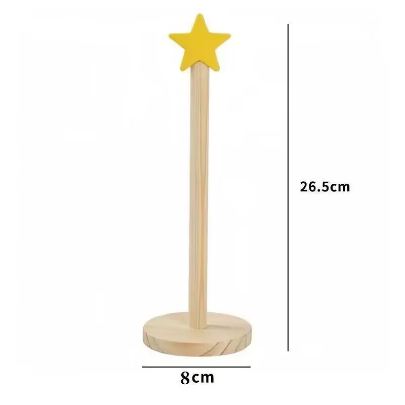 星星发圈收纳展示架大肠发圈实木置物架收纳头绳鲨鱼夹头花发饰|undefined
