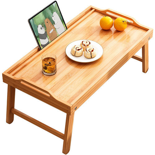 Bed laptop tablet table Internet celebrity solid wood foldable balcony bay window table student small table study table