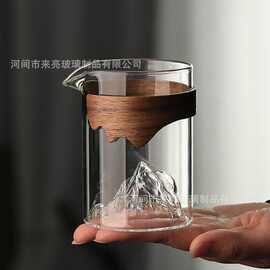 日式观山公道杯加厚茶叶耐热玻璃茶杯家用茶道批发办公茶具茶器