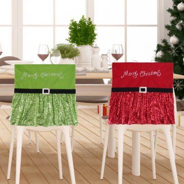 Christmas Cartoon Style Letter Solid Color Cloth Home Daily Chair Cover display picture 2