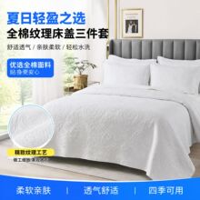 可代发厂家直销浦江绗缝被纯棉床盖三件套全棉夏凉被空调被四件套