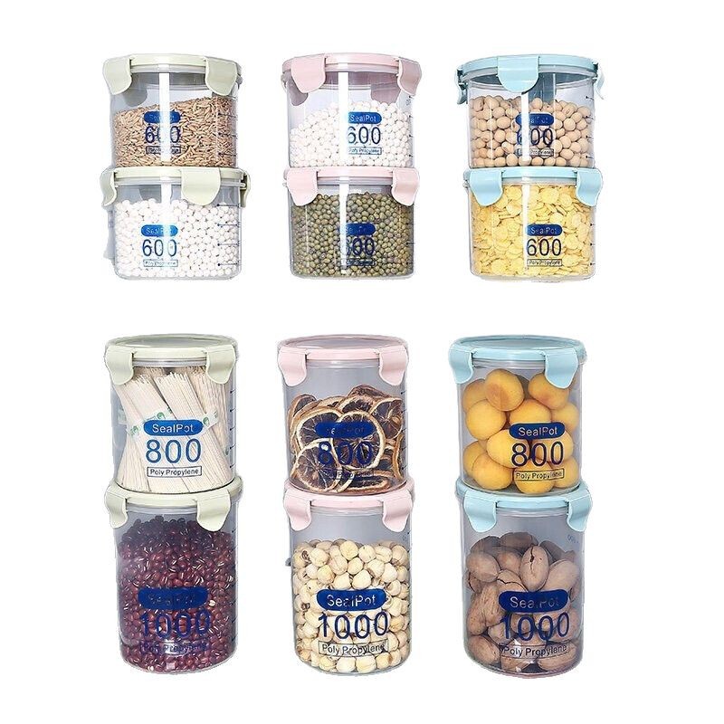 Tanque sellado especial para cocina Tanque de almacenamiento de granos integrales engrosado con tapa Tanque de almacenamiento de bocadillos para el hogar Caja de almacenamiento Tanque de almacenamiento