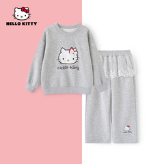 Hellokitty秋季新款女童装女宝套装儿童休闲两件套AC5320ZC402