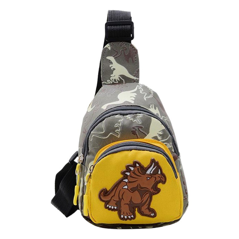 Foreign Trade Kidsren's Chest Bag for Boys and Girls Korean Style Small Crossbody Bag Kids Dinosaur Fashion Cartoon Small Backpack Waist Bag Trendy