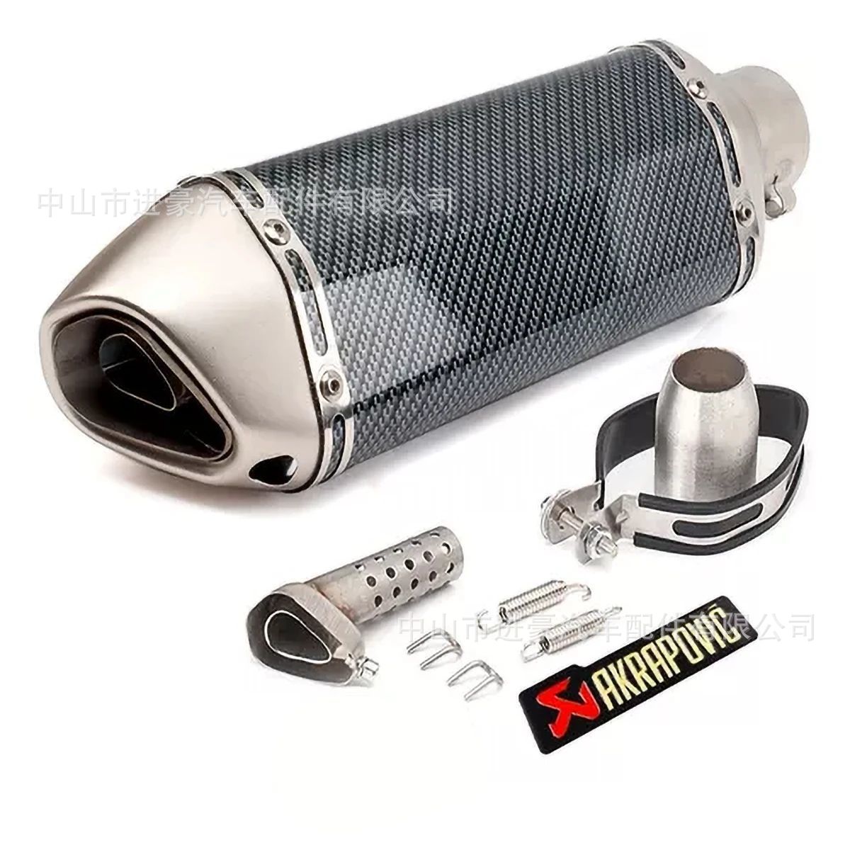 Motorcycle Scorpion Small Hexagonal 370mm Modified Exhaust Pipe, 51mm Diameter Universal, Factory Direct Sale