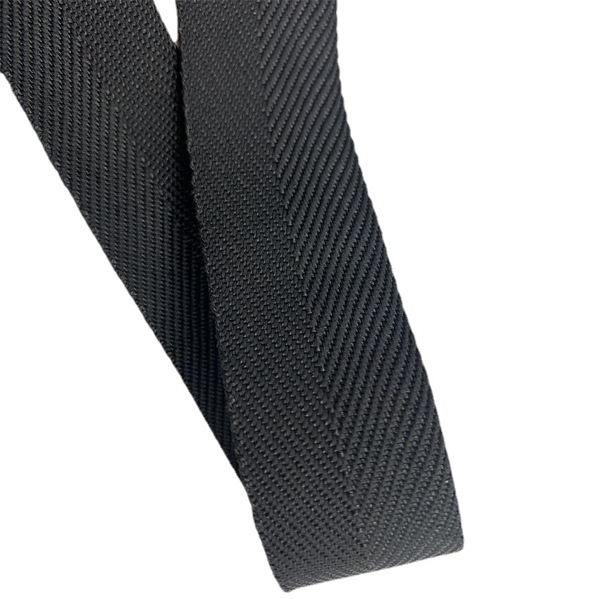 Cinta de ribete de polipropileno tipo espiga de 2.0CM, 2.2CM y 2.5CM en color negro, disponible en stock, para bolsos, zapatos y ropa. image 6