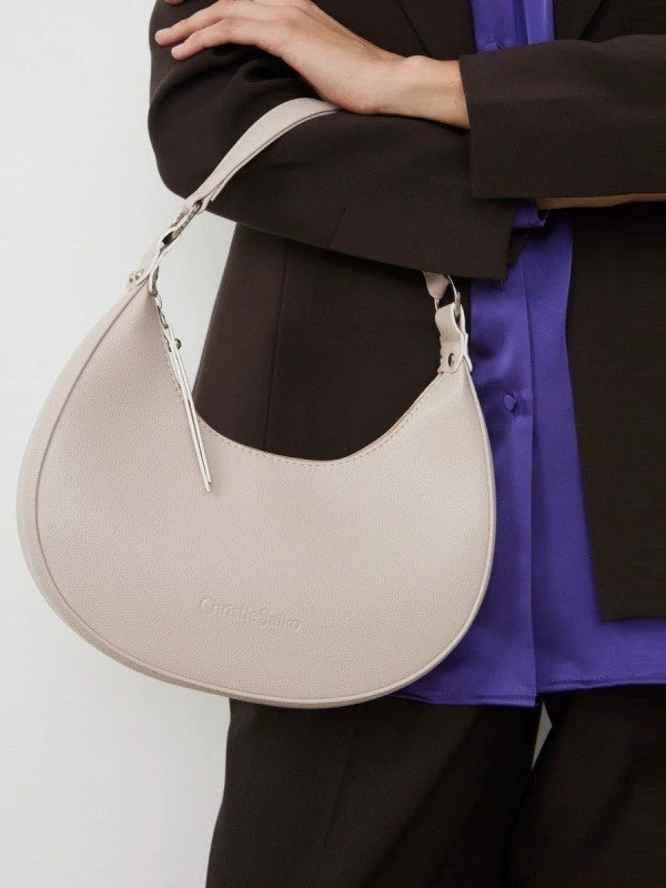 Handheld shoulder bag, trend style, compact crescent silhouette, multiple colors