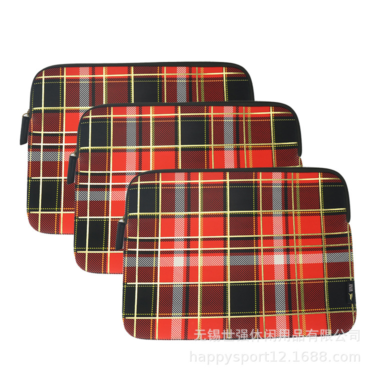 Factory supply SBR silk screen gilding diving material computer bag 13 inch 14 inch 15 inch liner bag pattern can be selected
