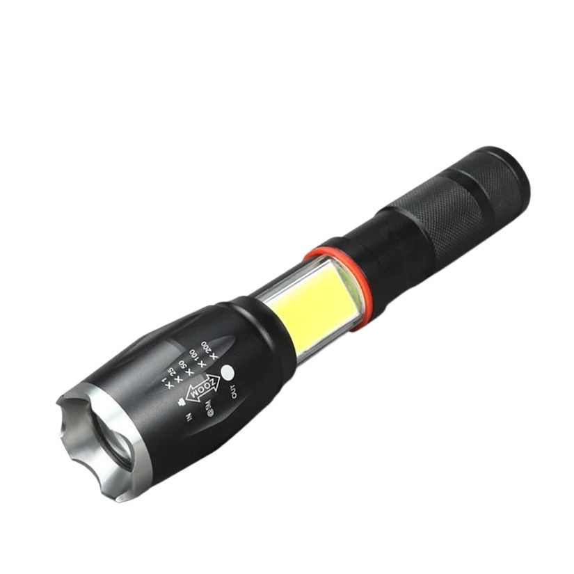 Fábrica al por mayor LED zoom telescópico linterna de luz fuerte T6 oculto COB cola fuerte carga magnética linterna de luz fuerte