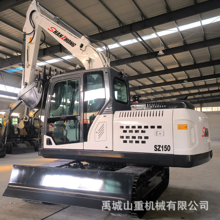 山重15吨履带式挖掘机 带四面全景玻璃窗 视野开阔 挖掘范围大