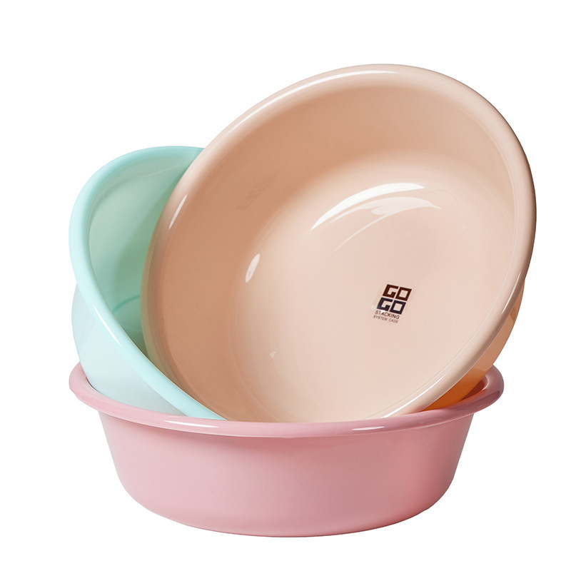 Tianping Chaohui 家庭用厚みのあるプラスチック洗面器洗濯と野菜洗い s フルーツ学生寮収納足洗い桶洗面器|undefined