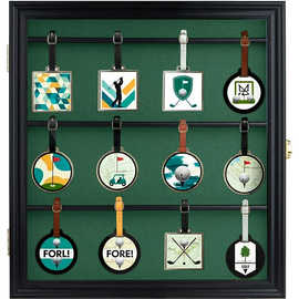 木制高尔夫包挂件收纳盒壁挂式墙上收纳架多层收纳挂件装饰展示盒