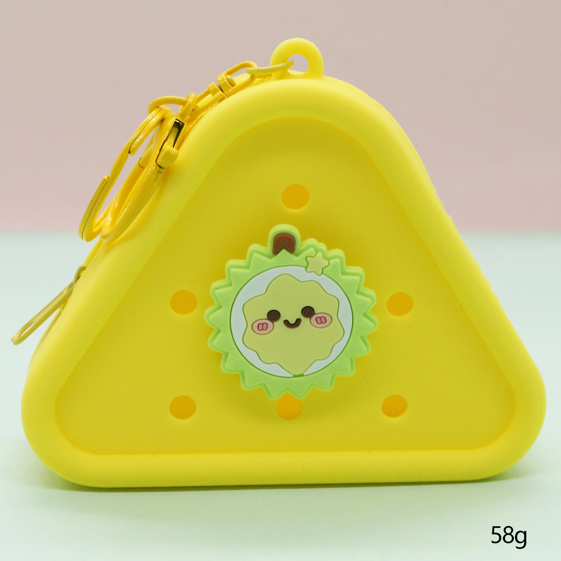 Inventario de dibujos animados de silicona agujero bolsa mini bolso diy bolsa de almacenamiento bolso auriculares llavero colgante regalo