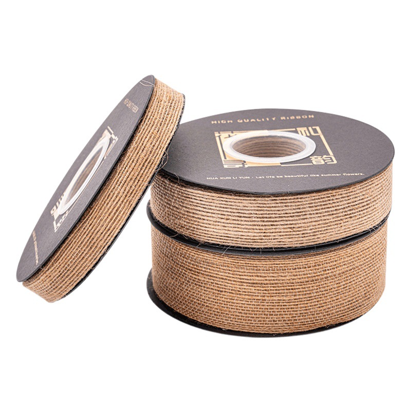 Cinta de algodón y lino de color primario cinta de embalaje de flores arco cinta de embalaje de regalo ramo floral cinta envuelta
