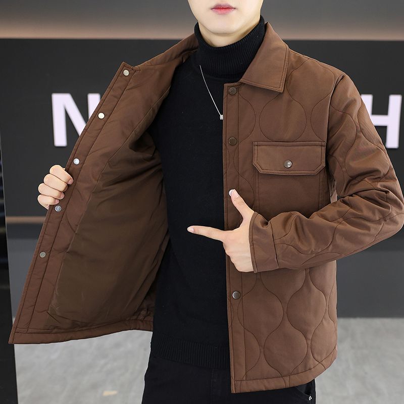 Beijiang Wolf Autumn/Winter Men's New Lightweight Turn-Down Collar Workwear Cotton Jacket Youth Casual Versatile Trendy Brand Warm and Windproof Beijiang Wolf Autumn/Winter Men's New Lightweight Turn-Down Collar Workwear Cotton Jacket Youth Casual Versatile Trendy Brand Warm and Windproof