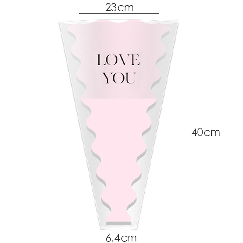 Huaxi día de San Valentín bolsas de flores individuales ramo de flores bolsas DIY rosas transparentes bolsas múltiples materiales de embalaje floral