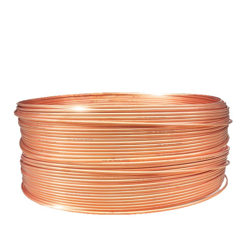 Tubo de cobre sin costura TP2 para aire acondicionado, accesorios para tuberías de refrigeración de aire acondicionado, tubo de cobre en espiral, tubo capilar en espiral de diámetro pequeño.