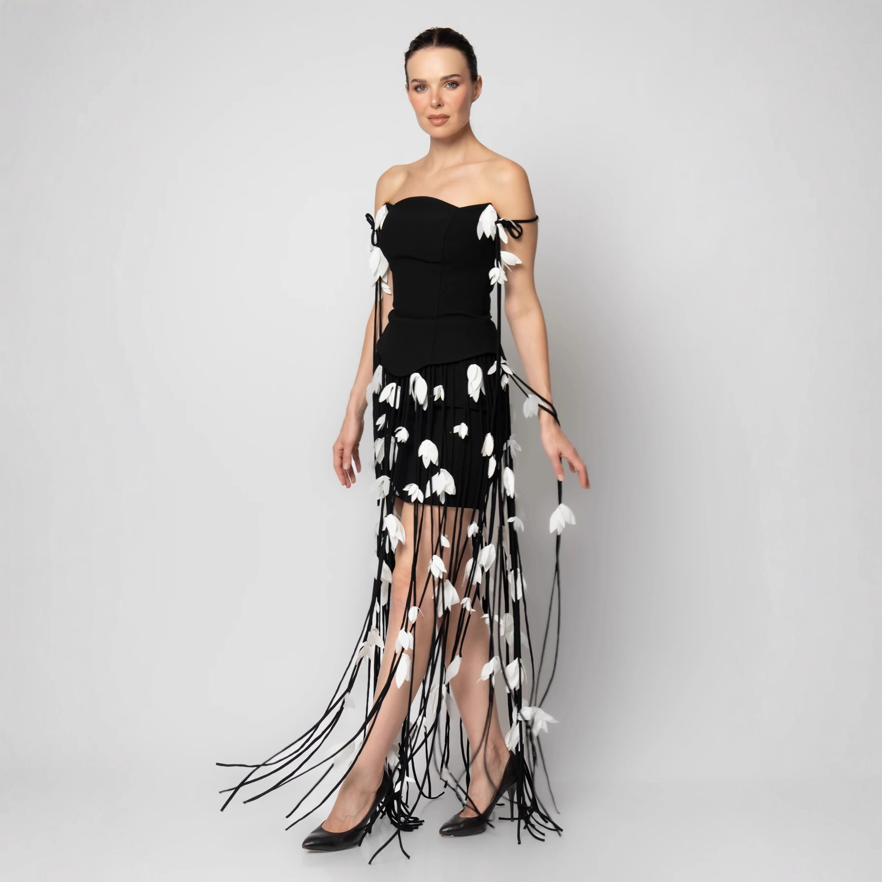 Amazon's New Foreign Trade Women's European and American Dress Sexy Tube Top Tassel Slim Celebrity Bandage Skirt Evening Dress