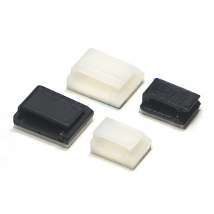 Large Quantity Discount Adhesive Wire Holder Fc-1/2 Wire Buckle Nylon 3m Wire Clip Black and White Source Factory Goods Without Punching