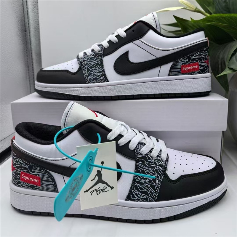 AJ 흑백 팝핑 패턴) [마찰음 - 고무바닥