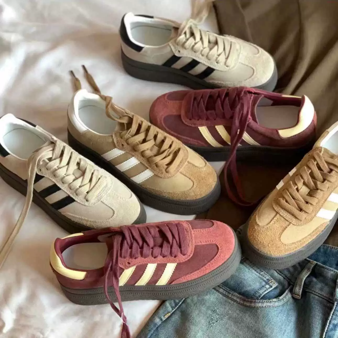 Немецкая обувь Ангола красная ретро женская 2024 осень новая дикая повседневная спортивная обувь