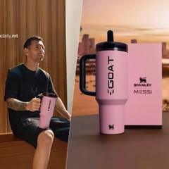 国境を越えた人気の既製カーカップ メッシとの共同ブランド スタンレー stanley40OZ 大容量保冷カーカップ