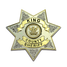 速卖通货源 行尸走肉 治安官金属徽章 COS人物道具胸针现货代发