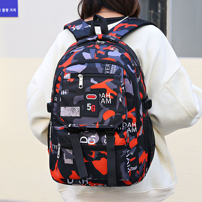 Mochila de gran capacidad para hombres, mochila coreana, moda de escuela secundaria para mujeres, mochila para estudiantes de escuela secundaria fresca.