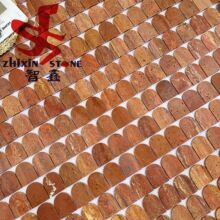 复古红洞石马赛克天然大理石电视背景墙砖厨房卫生间瓷砖阳台红砖