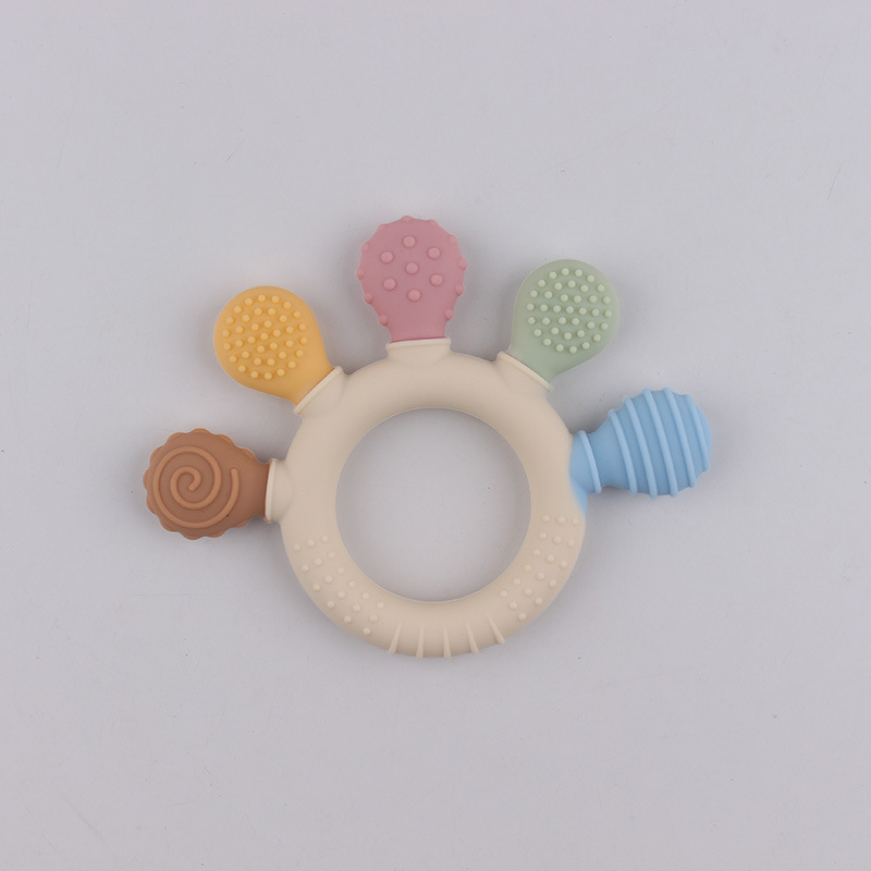 Amazon explosión material de silicona dentín de palma pequeña dientes molares resistentes a la comida mano de silicona mordida alegría tranquila campana