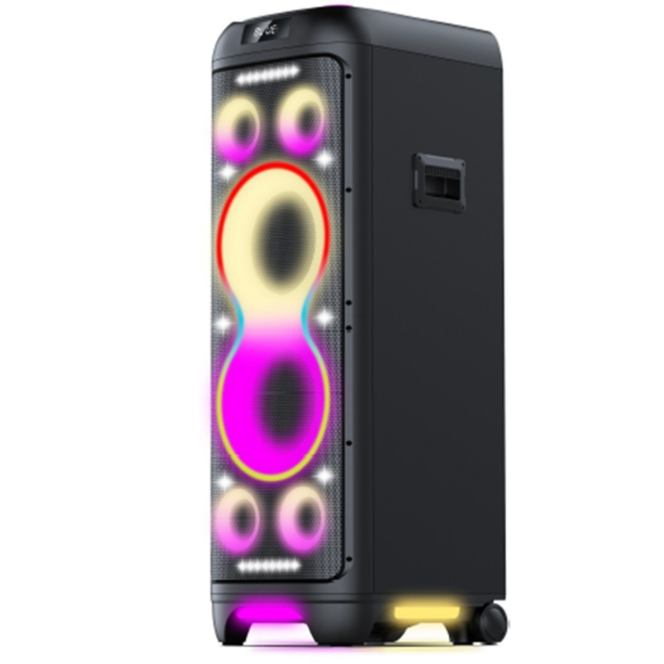 JBI doble 12 pulgadas * 3 100W Bluetooth acústico madera plástico combinado con 3X12 altavoces MDF placa de fiesta al aire libre LED