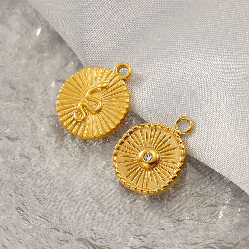 (2개) 스테인레스 스틸 펀치 프레스 펜던트 액세서리 DIY 새로운 티타늄 스틸 목걸이 귀걸이 반제품 액세서리 제조 업체 도매