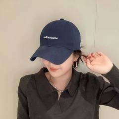 2025春季新款韩版简约棒球帽子女情侣时尚百搭字母刺绣显脸小遮阳