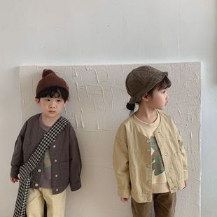 Children's Coat Boy's Spring and Autumn Jacket Baby's Cardigan Autumn 2023 New Korean Style Western Style Girl's Coat