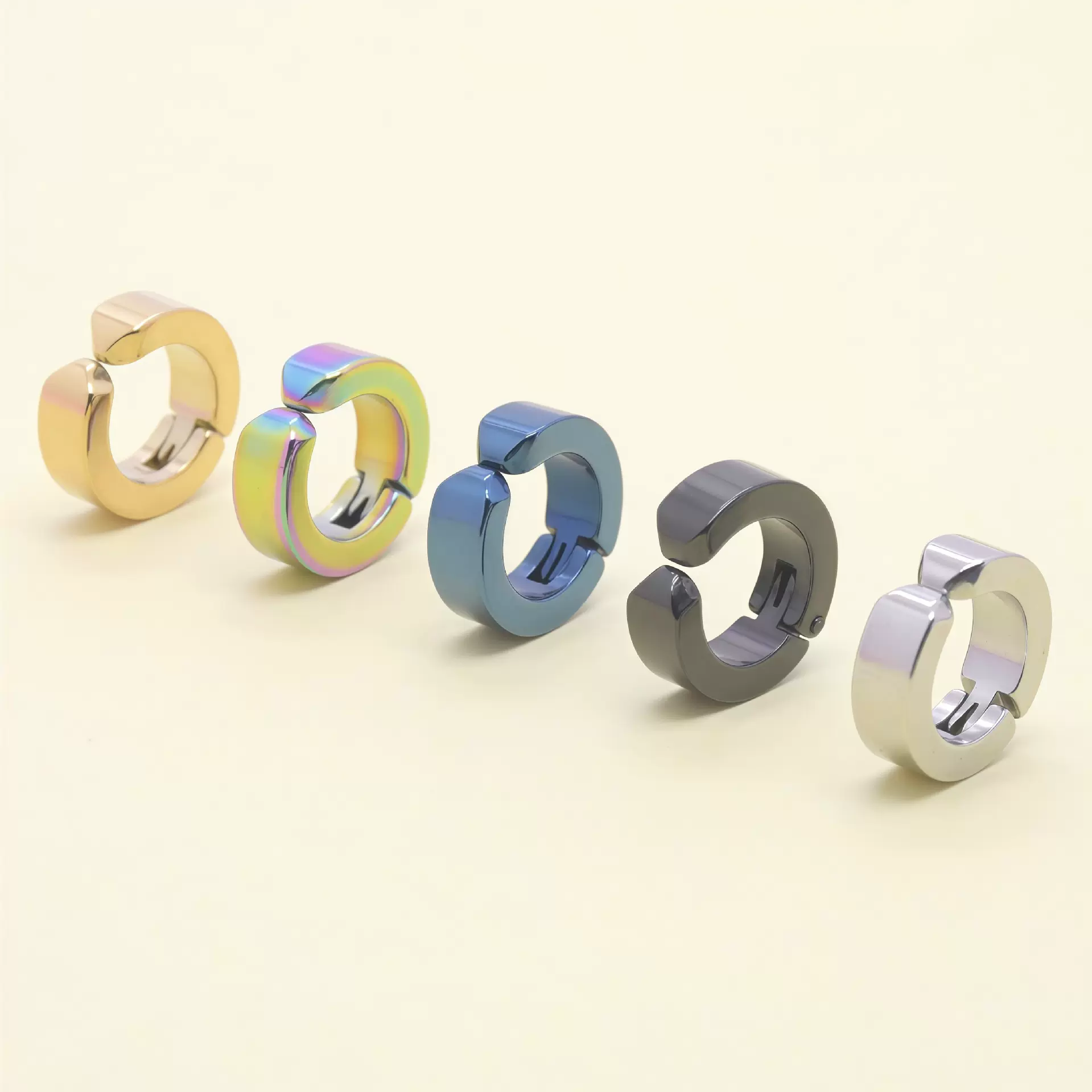 简约百搭 高级感耳夹不锈钢男女耳饰 ins风中性配饰饰品 现货批发