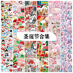 クロスボーダー50/100枚北欧风クリスマス落书きステッカー携帯电话装饰防水ステッカー子供用ステッカー卸売