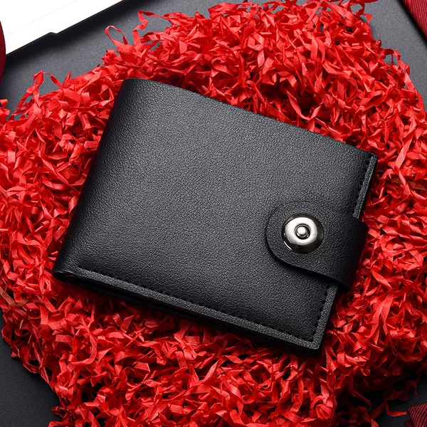 Men's Fashion short button wallet multi-card casual wallet horizontal cross-border Men's wallet factory in stock direct sales