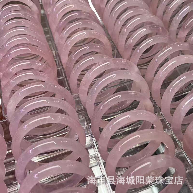 Natural Ice Powder Crystal Bracelet Beautiful Girl Grapefruit Powder Bracelet Peach Oolong Powder Bracelet Hibiscus Stone Powder Crystal Bracelet