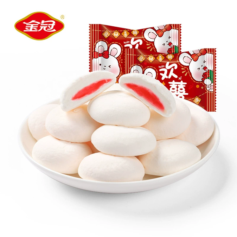 Конфета-сэндвич с клубничным вкусом на 1 фунт, Huanxi Marshmallow, свадебное памятное изделие, оптовая продажа