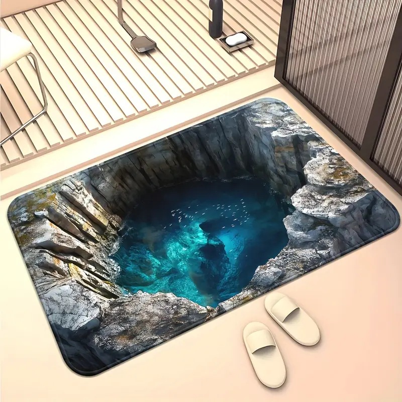 Temu en nombre de la puerta de entrada, tapetes florales, tapetes de puerta engrosados y resistentes a las manchas, tapetes de entrada de cocina en stock