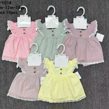 批发外贸夏季新款女童宝宝裙子套装2pcs